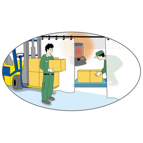 透明シート 間仕切り 180×270cm 作業場