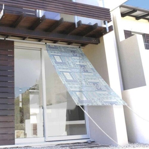 日よけ 光が入るオーニング パッチワークキリム