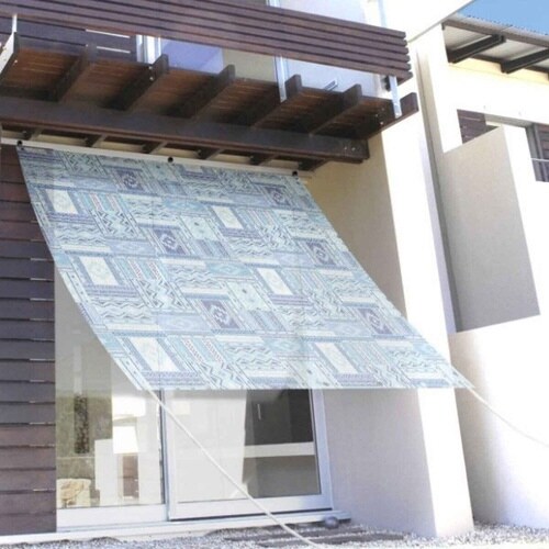 日よけ 光が入るオーニング パッチワークキリム