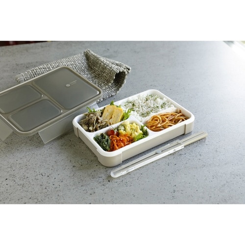 弁当箱 600ml 薄型弁当箱 グレーベージュ