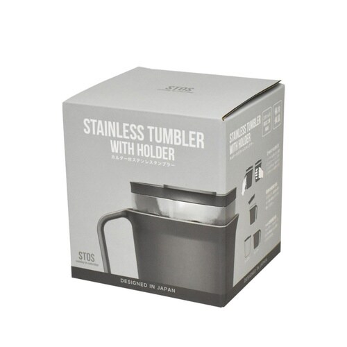 ステンレスタンブラー シルバー×チャコールグレー