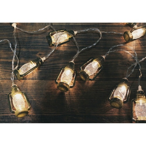 アウトドア ライト 20球 LED カーキ