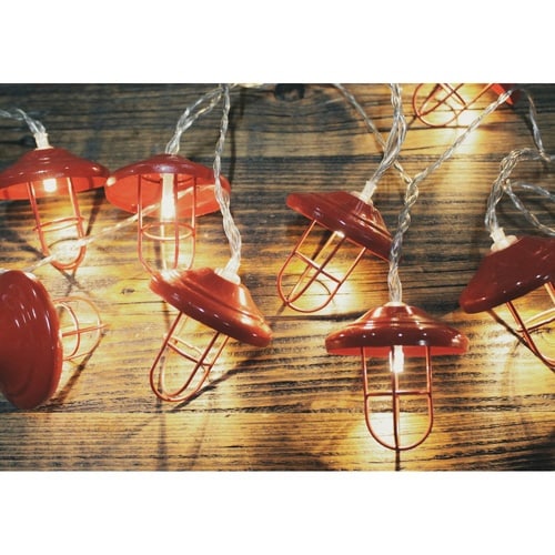 アウトドア ライト 10球 LED レッド