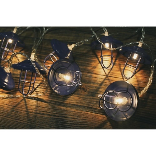 アウトドア ライト 10球 LED ブルー