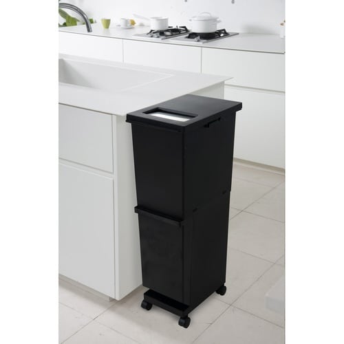 ゴミ箱 55L 2段 ユニード 4分別 ブラック