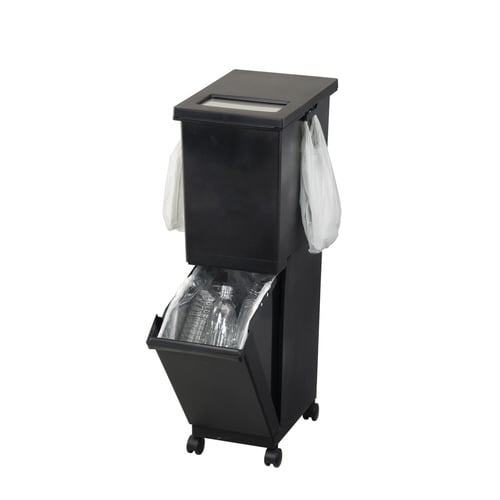 ゴミ箱 55L 2段 ユニード 4分別 ブラック