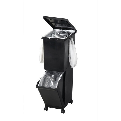 ゴミ箱 55L 2段 ユニード 4分別 ブラック