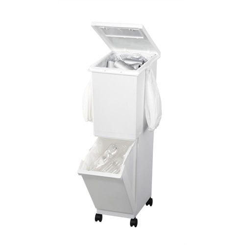 ゴミ箱 55L 2段 ユニード 4分別 ホワイト