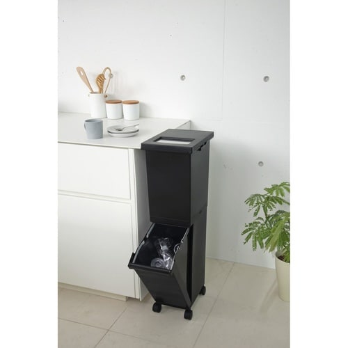 ゴミ箱 36L 2段 ユニード 4分別 ブラック