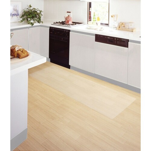 キッチンマット 拭ける 60×180cm クリア