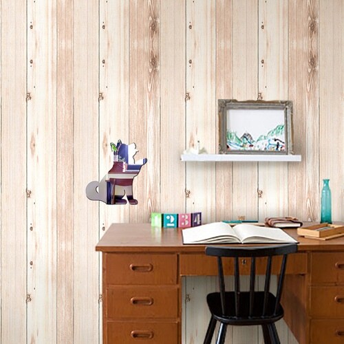 ミラー いぬ シルエット ミラーステッカー