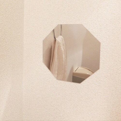 ミラー 八角形 ミラーステッカー ウォールミラー