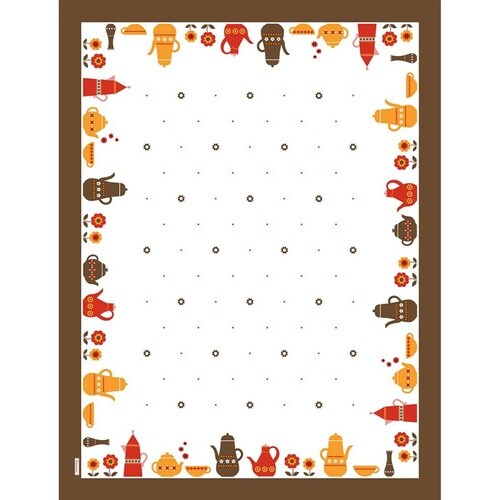 テーブルクロス 120×150cm ブラウン