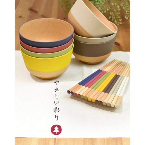 箸 23cm やさしい彩り 八角箸 ウグイス