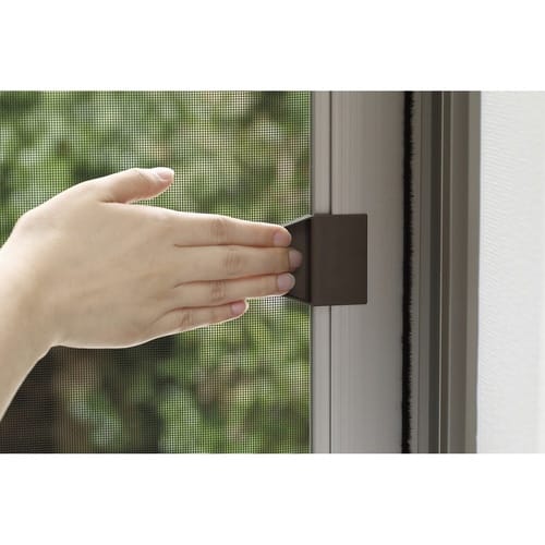 網戸の引き手 屋外 屋内 粘着 日本製 ブラウン
