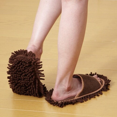モップスリッパ マイクロファイバー ブラウン