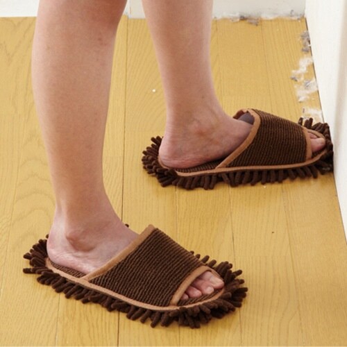モップスリッパ マイクロファイバー ブラウン