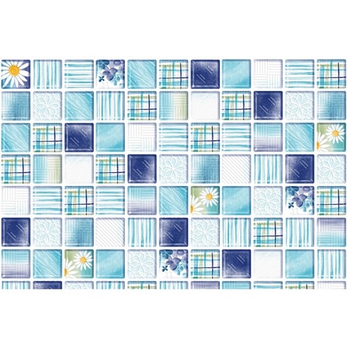 デコタイルシール 花タイル 25cm×100cm