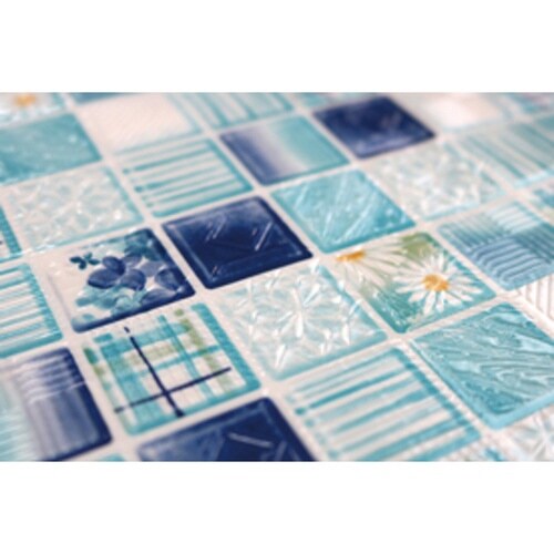 デコタイルシール 花タイル 25cm×100cm