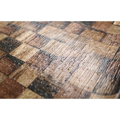 デコタイルシール ウッドブロック ブラウン