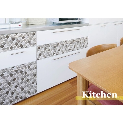 デコタイルシール モロッコタイル グレー