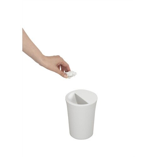 ゴミ箱 1.8L 丸型 ふた付き ホワイト