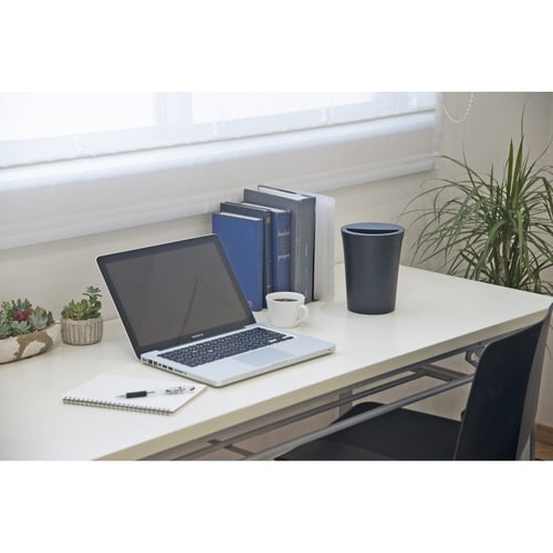 ゴミ箱 1.8L 丸型 ふた付き ブラック