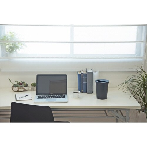 ゴミ箱 1.8L 丸型 ふた付き ブラック