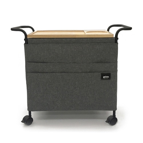 サイドワゴン グーテ キャスター付 木天板 グレー