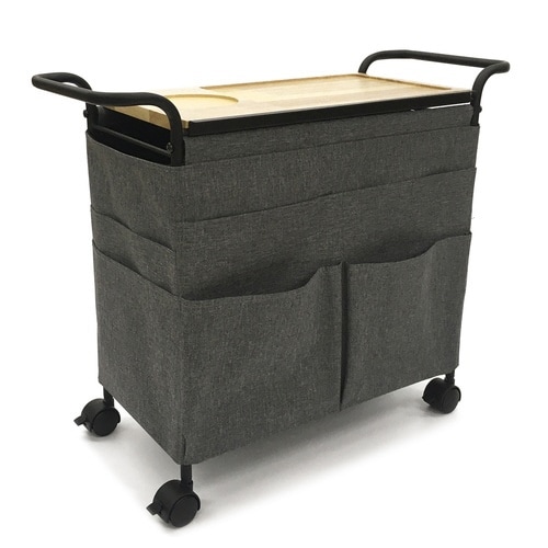 サイドワゴン グーテ キャスター付 木天板 グレー