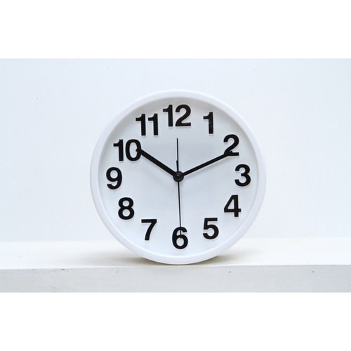 置き時計 リアム 目覚まし時計 アラーム ホワイト