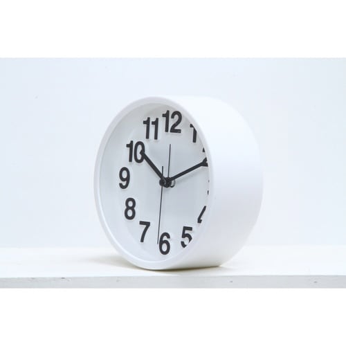 置き時計 リアム 目覚まし時計 アラーム ホワイト