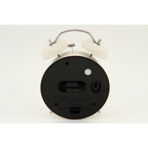 置き時計 ベル 目覚まし時計 アイボリー