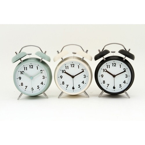 置き時計 ベル 目覚まし時計 アイボリー