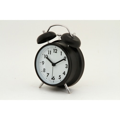 置き時計 ベル 目覚まし時計 コンパクト ブラック