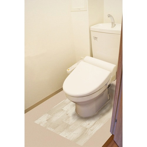 トイレマット 防水保護シートトイレ床用 クリーム