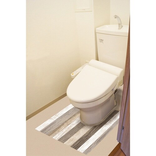 トイレマット 防水保護シートトイレ床用 グレー