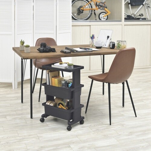 キッチンワゴン テーブルワゴン ミニ ブラック