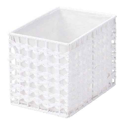 カラーボックス 深型 ハーフ 横置き ホワイト