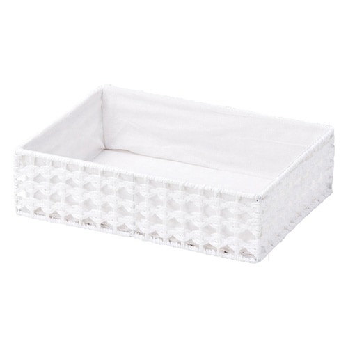 カラーボックス 浅型 横置き ホワイト