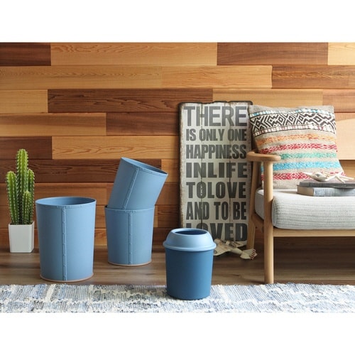 ゴミ箱 15L フタなし デニムカン リング付き