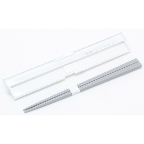 箸箱セット スリム 箸 18cm 抗菌 ホワイト