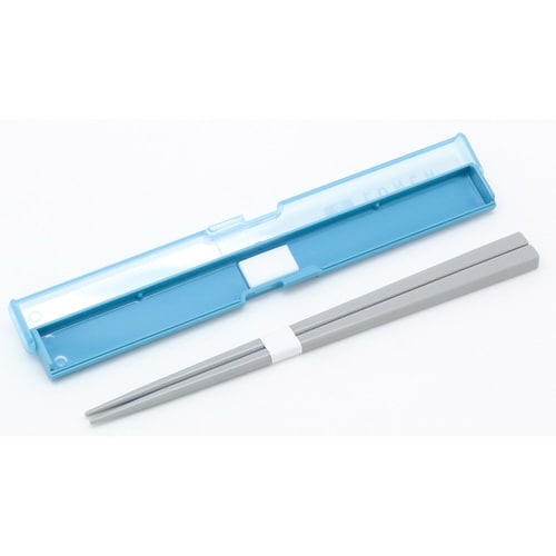 箸箱セット スリム 箸 18cm 抗菌 ブルー