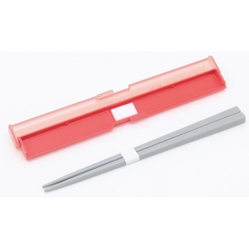 箸箱セット スリム 箸 18cm 抗菌 オレンジ