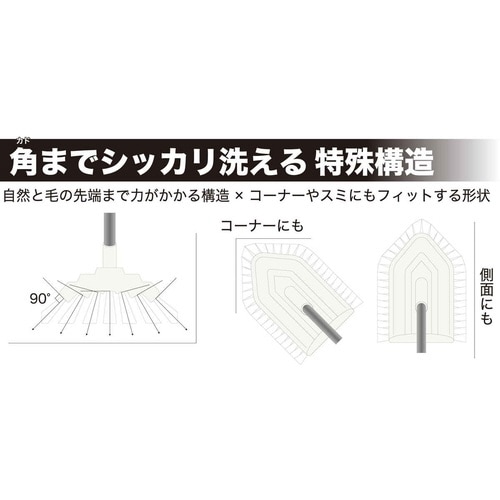 バスブラシ 風呂掃除 伸縮柄 浴室床