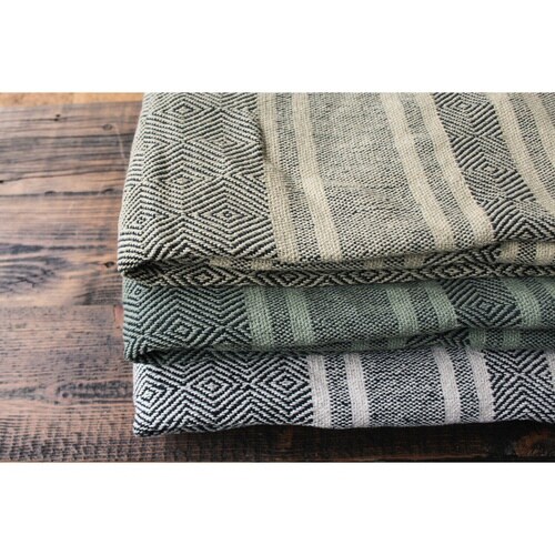 マルチカバー コットンスロー ウェーブ ブルー