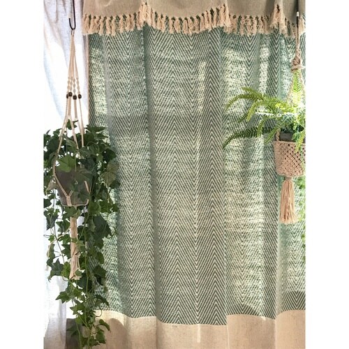 マルチカバー コットンスロー ウェーブ ブルー