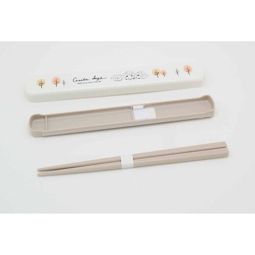 箸箱セット スライド 抗菌 箸 19.5cm