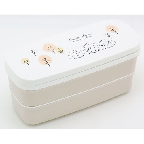 お弁当箱 2段 640ml 抗菌 hedgehog