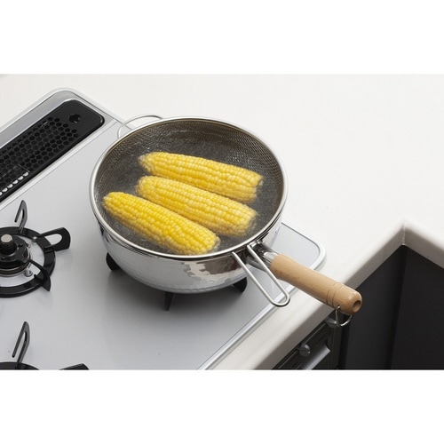 ザル 深型 24cm ゆであげに便利でごザル